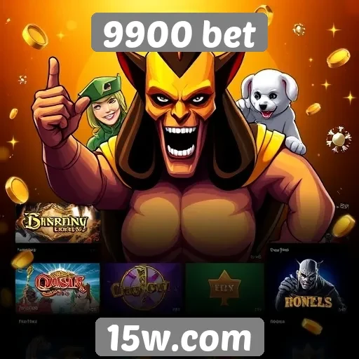 Variedade de jogos disponíveis na plataforma 9900 bet